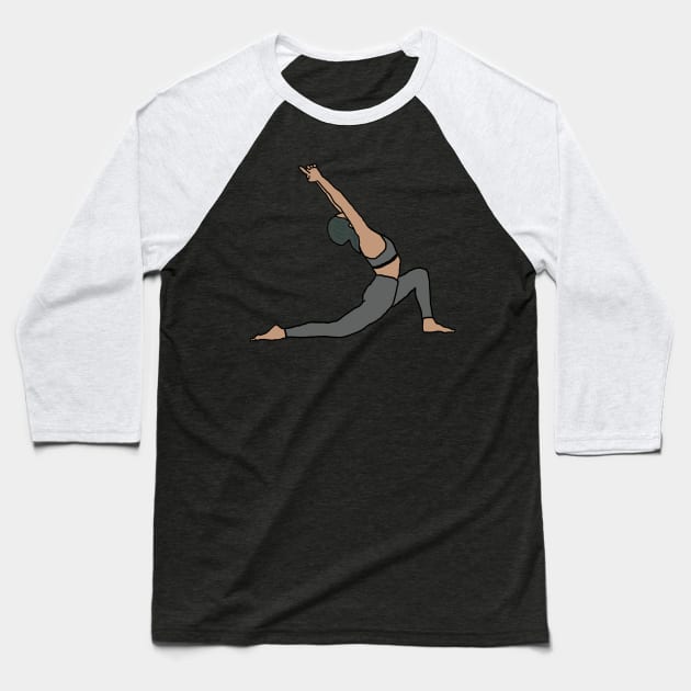 Hot Yoga Baseball T-Shirt by Mark Ewbie